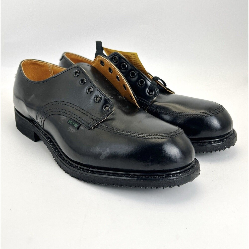 CAROLINA USPS Postman Model 32 VTG Mens Sz 8 Black Leather 120 Neoprene NOS
